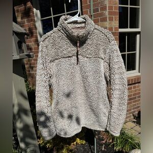Alpine Sherpa~Women's~
Fleece~Quarter Zip~Size Medium~Warm Furry Pullover~TC